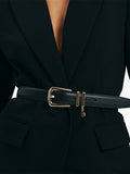 Natural leather belt